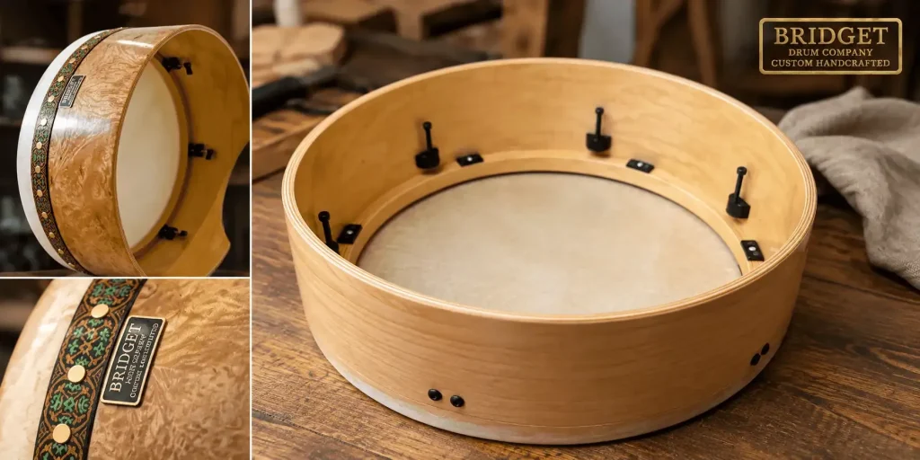 Inside a Handmade Bodhrán Drum